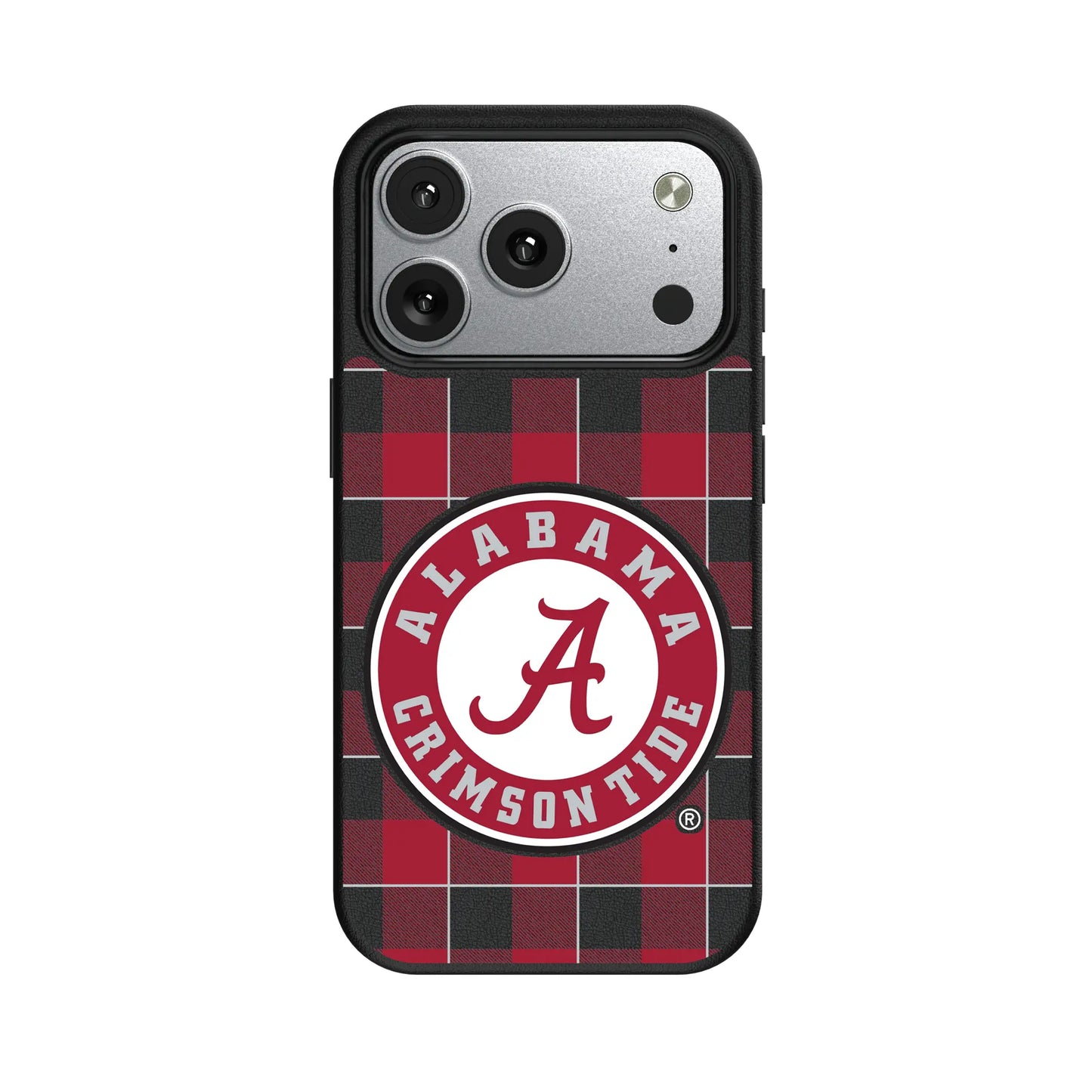 University of Alabama Crimson Tide Plaid MagSafe Compatible Phone Case for Apple iPhone