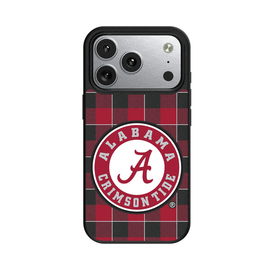 University of Alabama Crimson Tide Plaid MagSafe Compatible Phone Case for Apple iPhone
