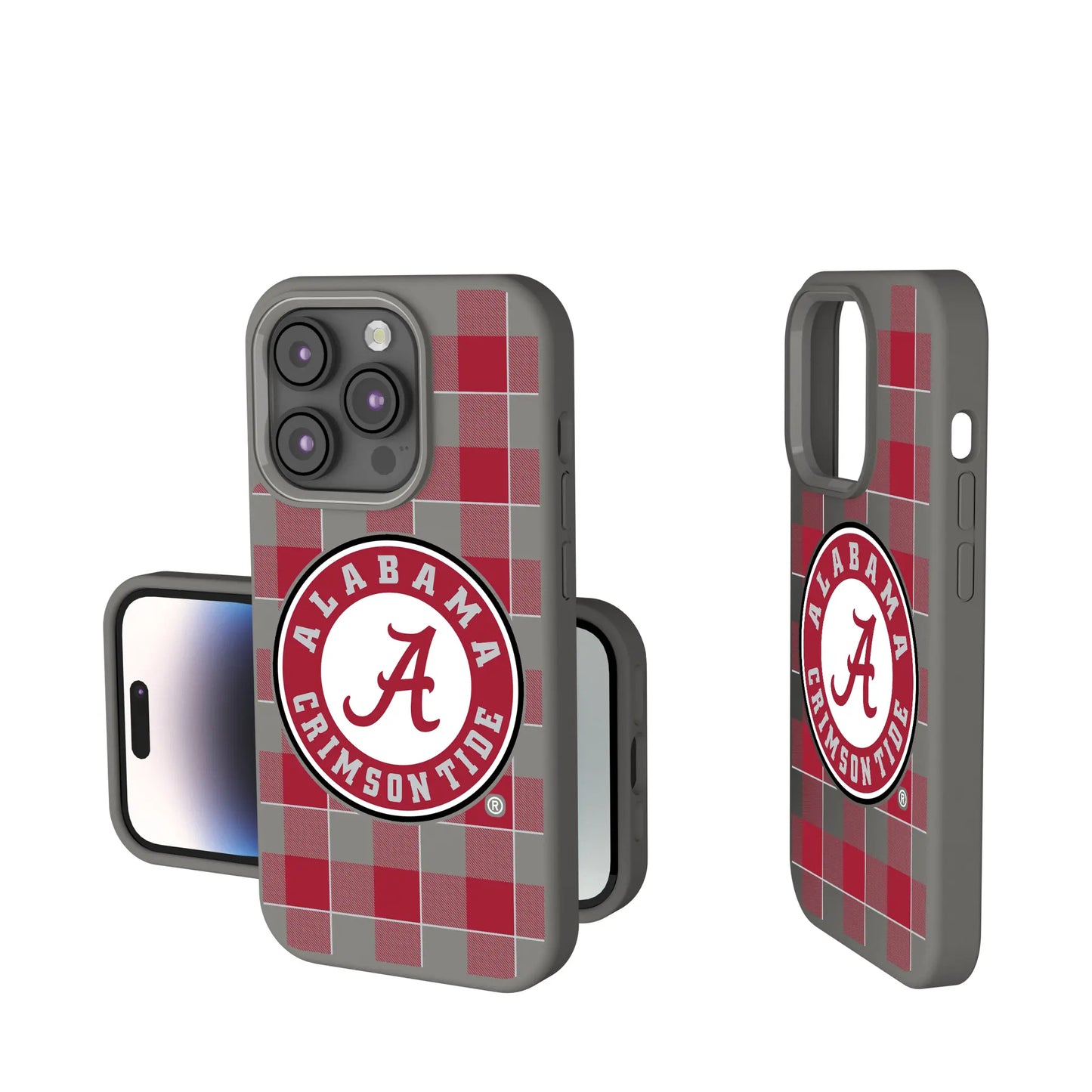 University of Alabama Crimson Tide Plaid Soft Touch Phone Case for Apple iPhone