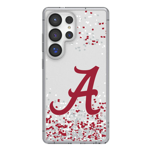 University of Alabama Crimson Tide Script A Confetti Clear Phone Case for Samsung Galaxy