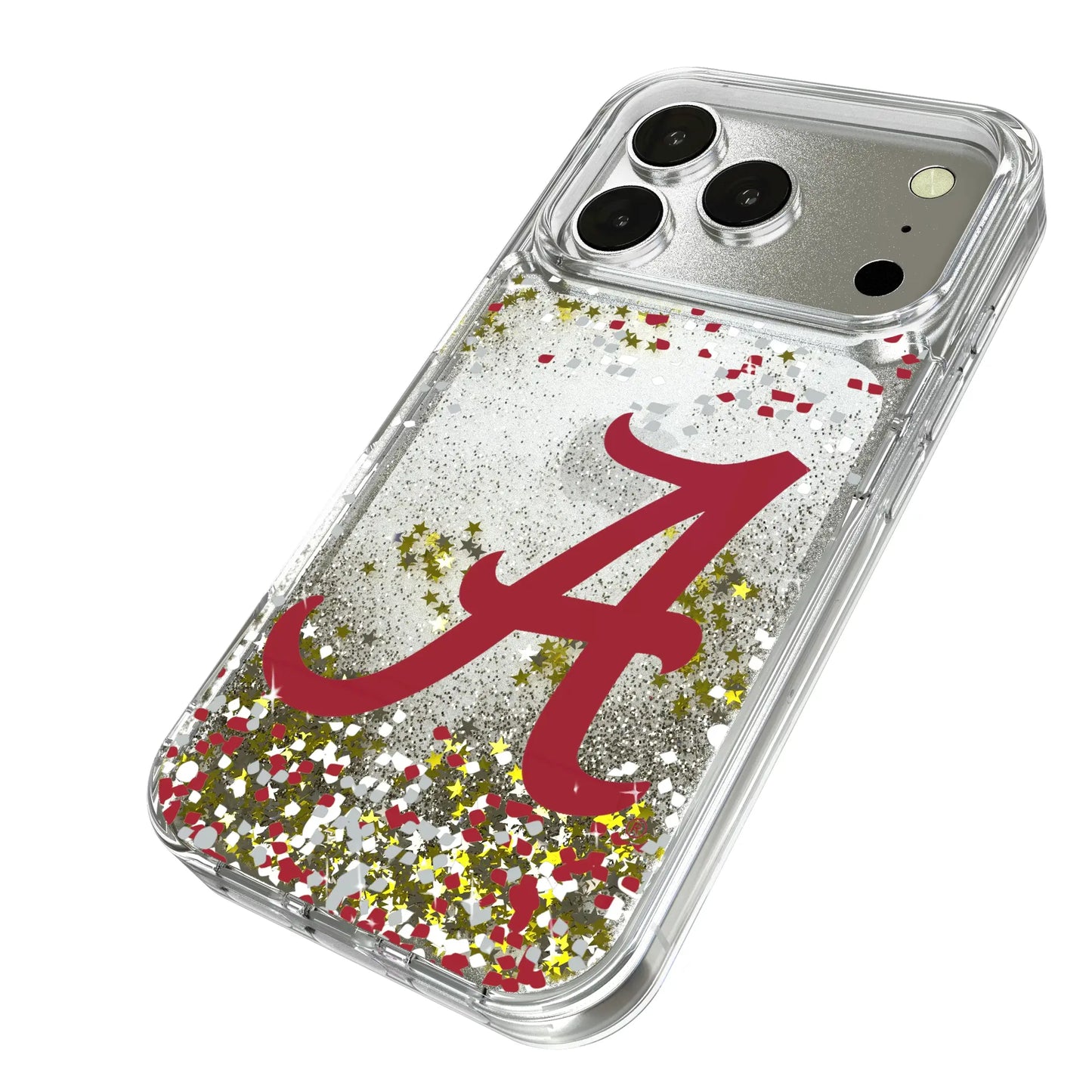 University of Alabama Crimson Tide Script A Confetti Glitter Phone Case for Apple iPhone