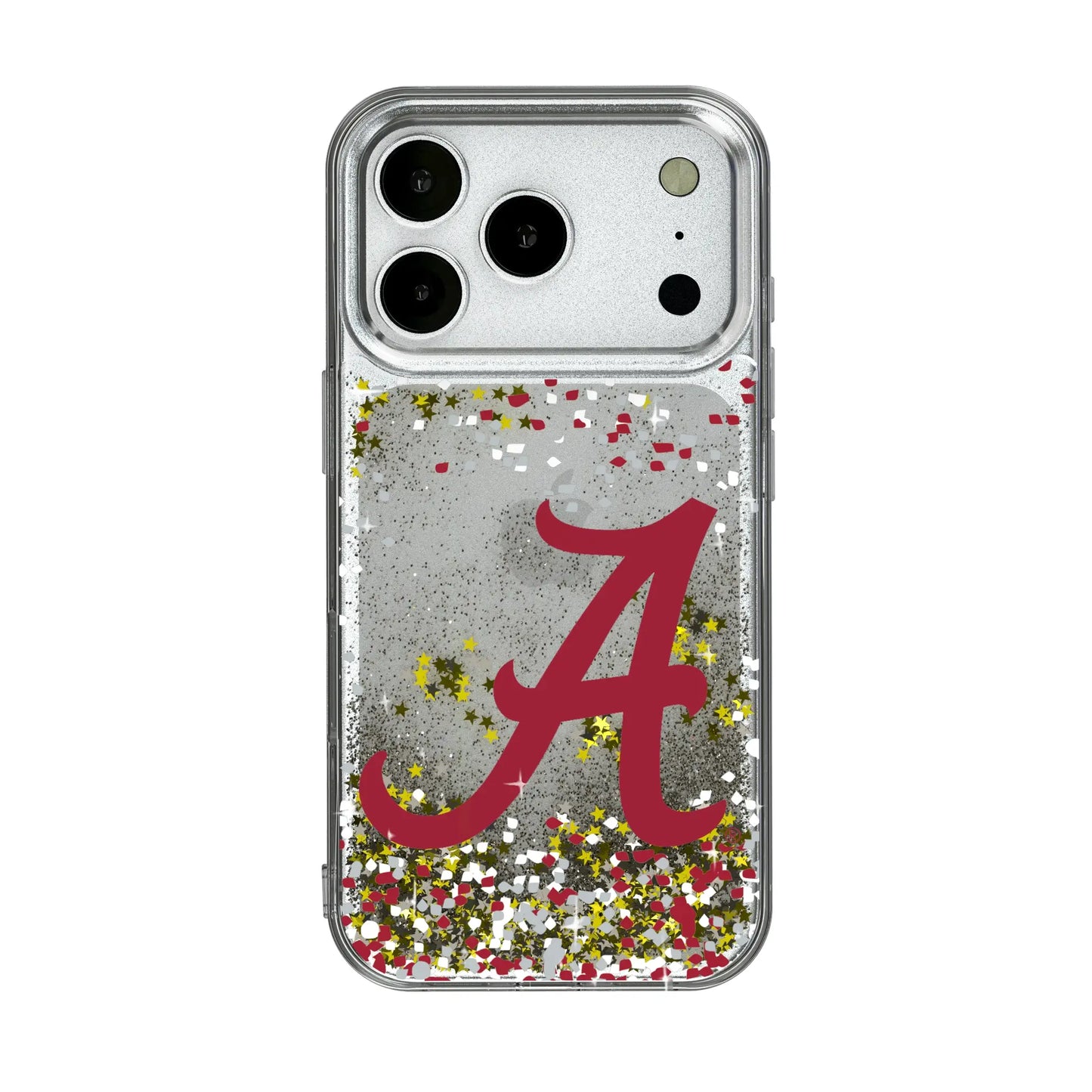 University of Alabama Crimson Tide Script A Confetti Glitter Phone Case for Apple iPhone
