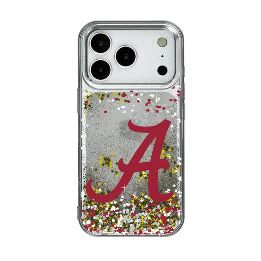 University of Alabama Crimson Tide Script A Confetti Glitter Phone Case for Apple iPhone