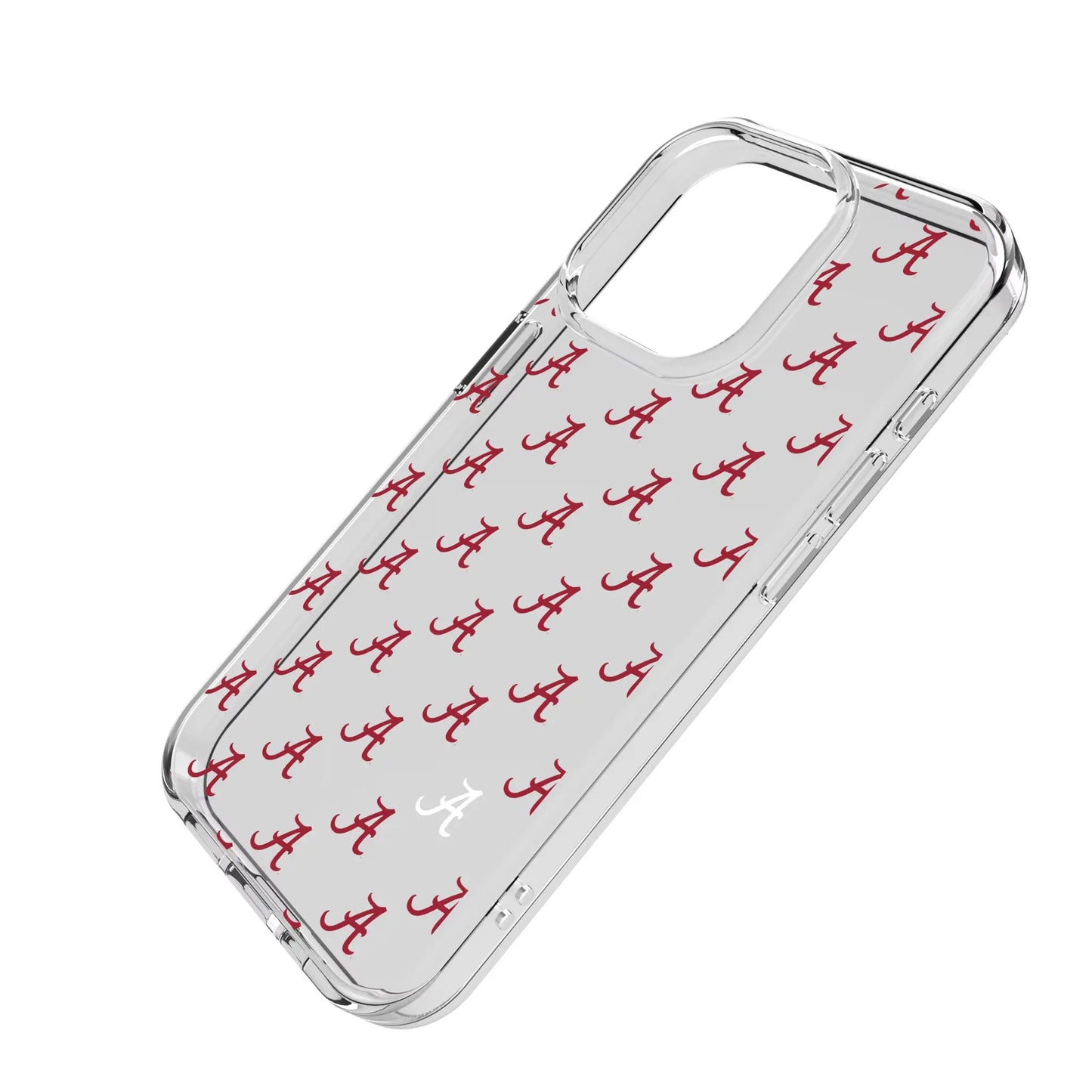 University of Alabama Crimson Tide Script A Fashion Pattern Clear Phone Case for Apple iPhone