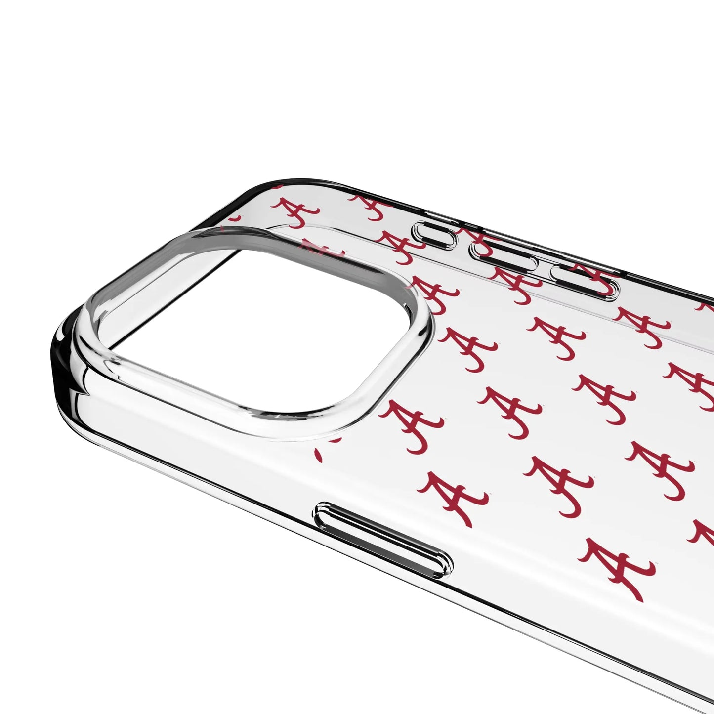 University of Alabama Crimson Tide Script A Fashion Pattern Clear Phone Case for Apple iPhone