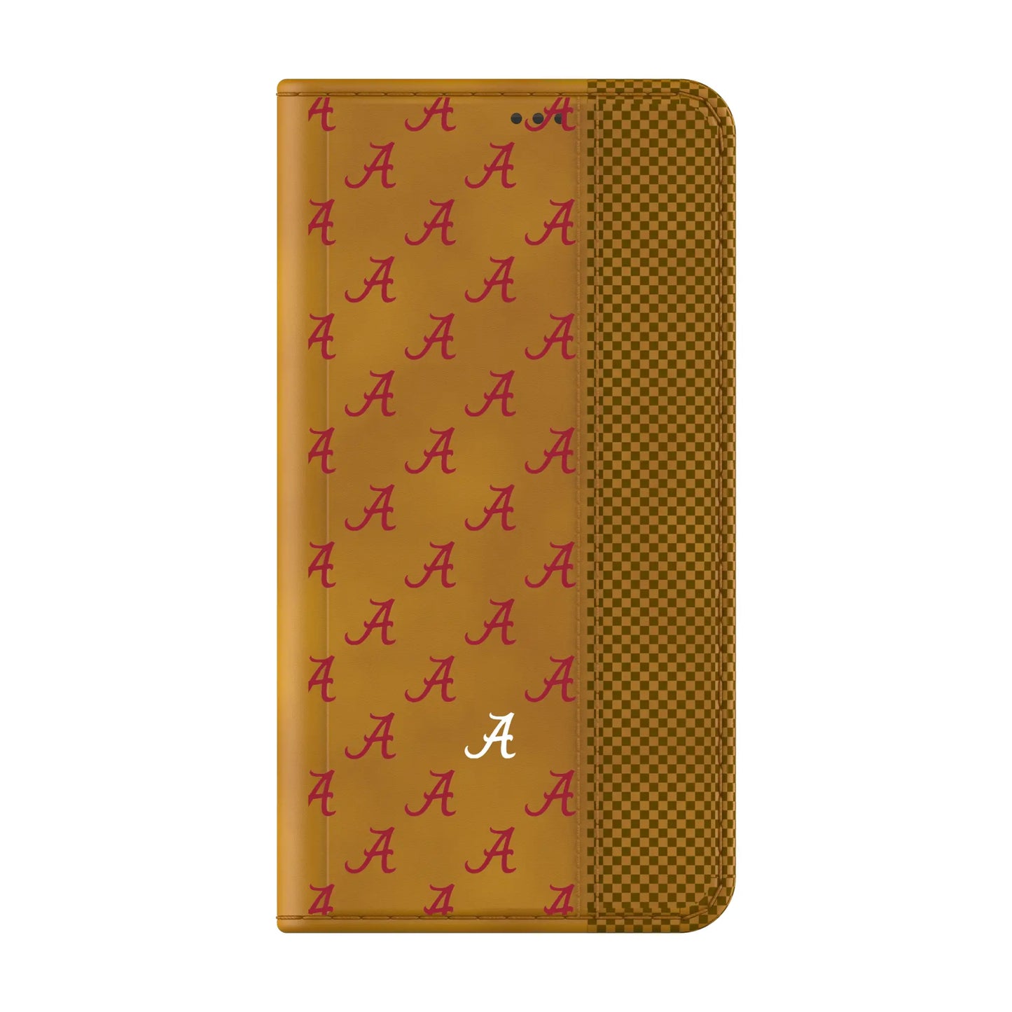 University of Alabama Crimson Tide Script A Fashion Pattern Folio Phone Case for Samsung Galaxy