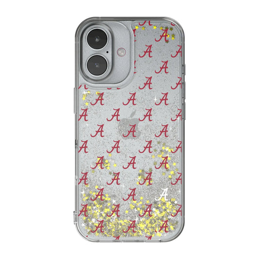 University of Alabama Crimson Tide Script A Fashion Pattern Glitter Phone Case for Apple iPhone