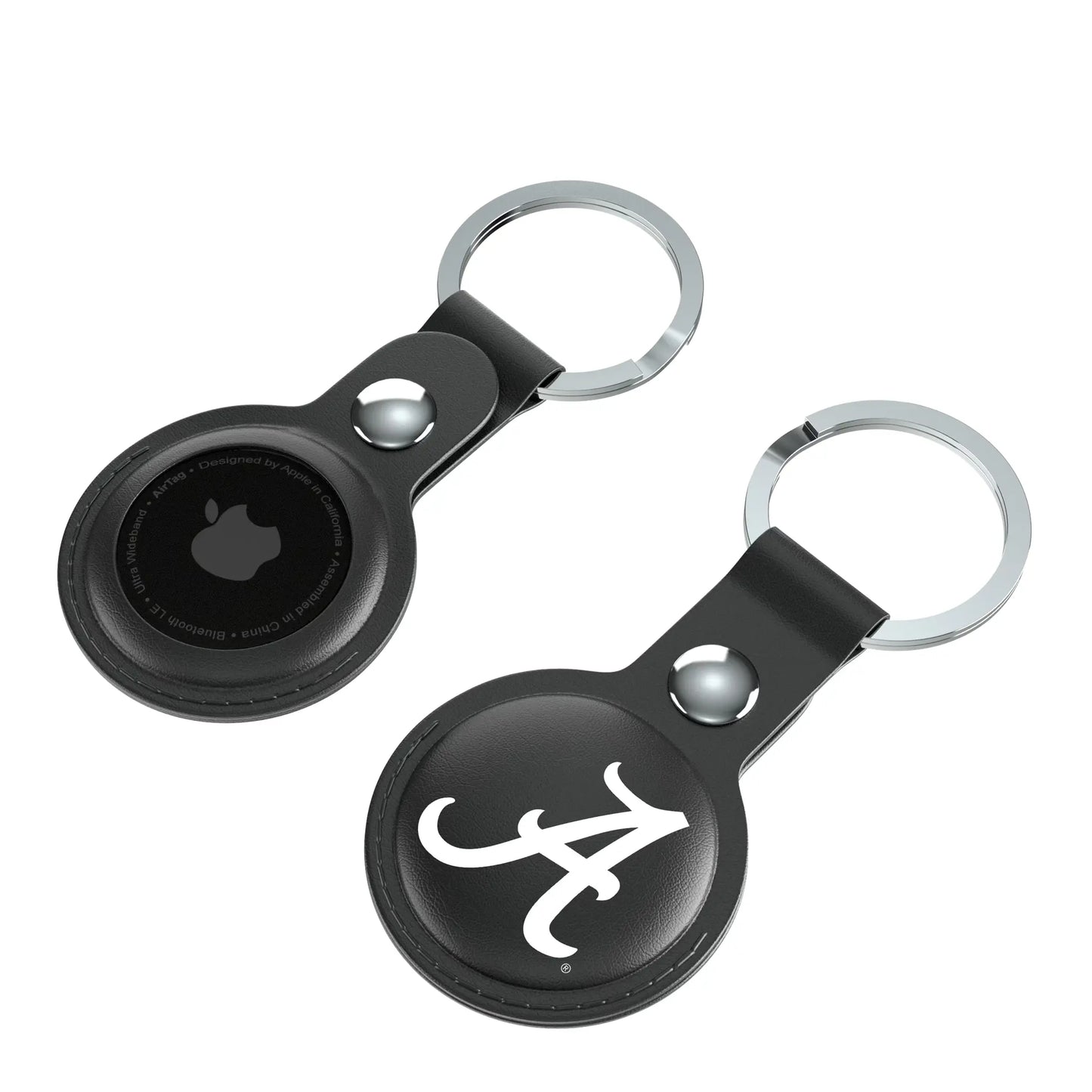 University of Alabama Crimson Tide Script A Insignia Black Airtag Holder 2-Pack