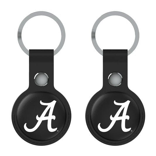 University of Alabama Crimson Tide Script A Insignia Black Airtag Holder 2-Pack