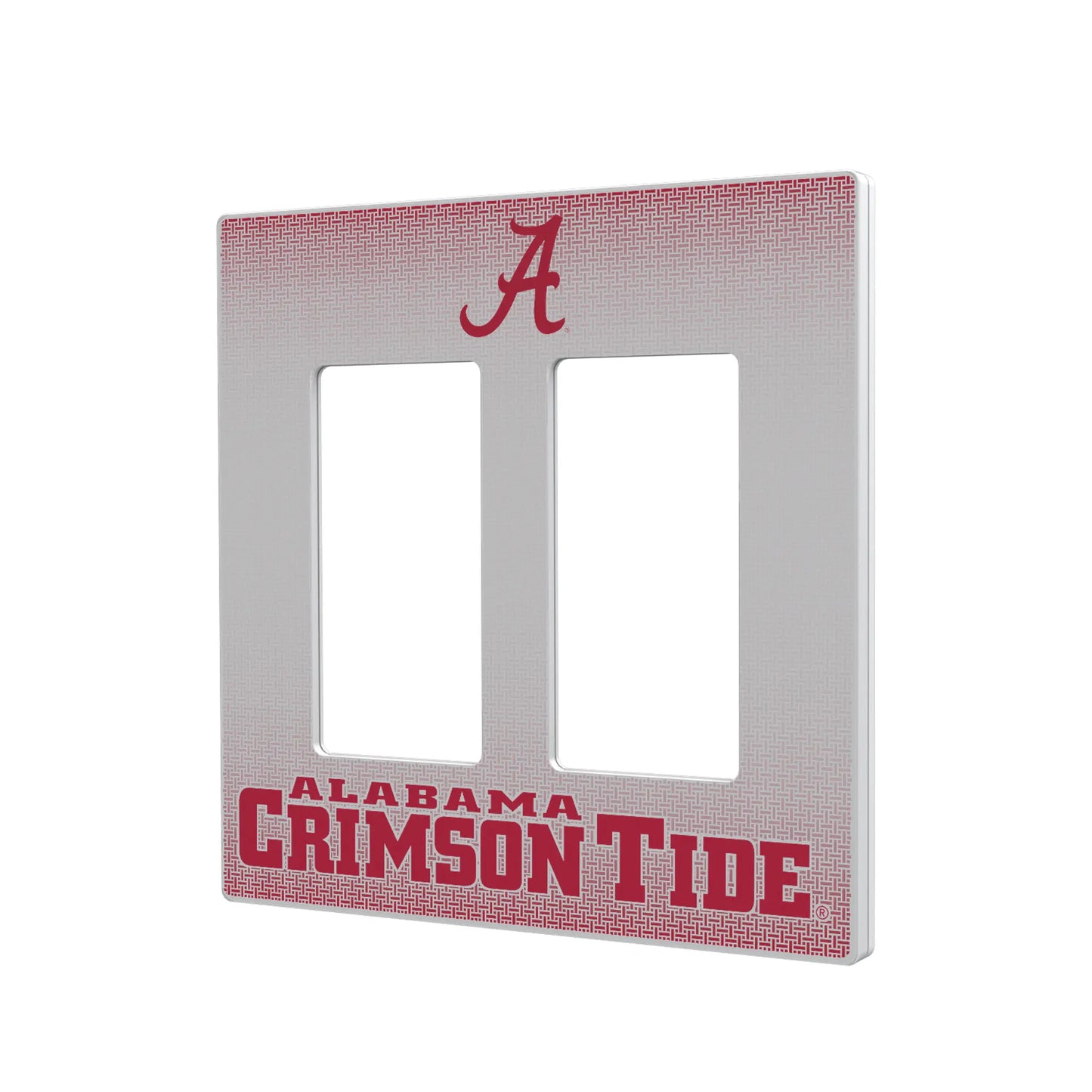 University of Alabama Crimson Tide Script A Linen Hidden-Screw Light Switch Plate