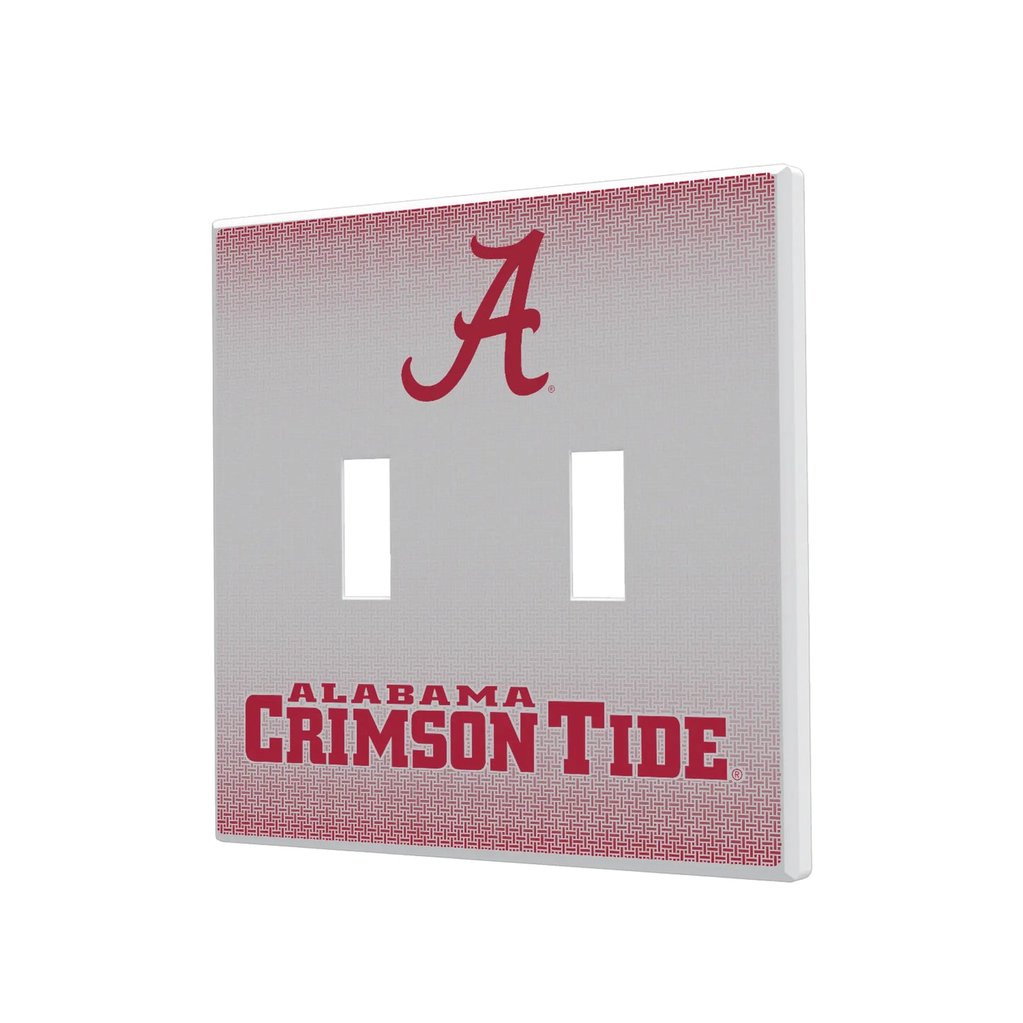 University of Alabama Crimson Tide Script A Linen Hidden-Screw Light Switch Plate