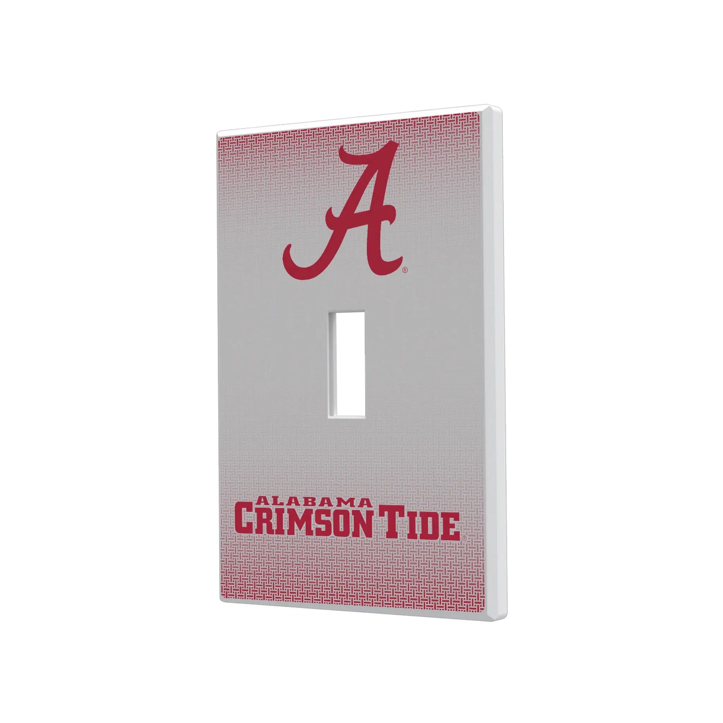 University of Alabama Crimson Tide Script A Linen Hidden-Screw Light Switch Plate
