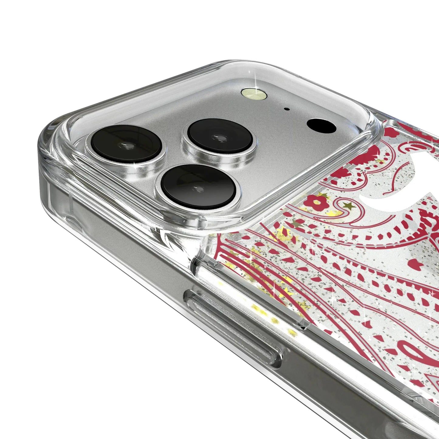 University of Alabama Crimson Tide Script A Paisley Glitter Phone Case for Apple iPhone