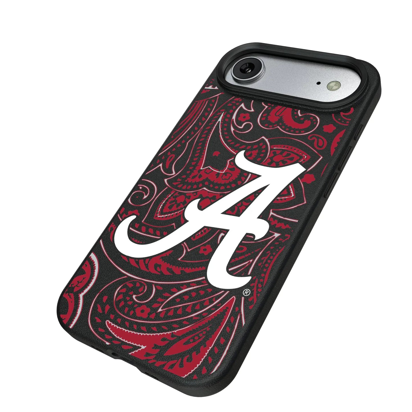 University of Alabama Crimson Tide Script A Paisley MagSafe Compatible Phone Case for Apple iPhone