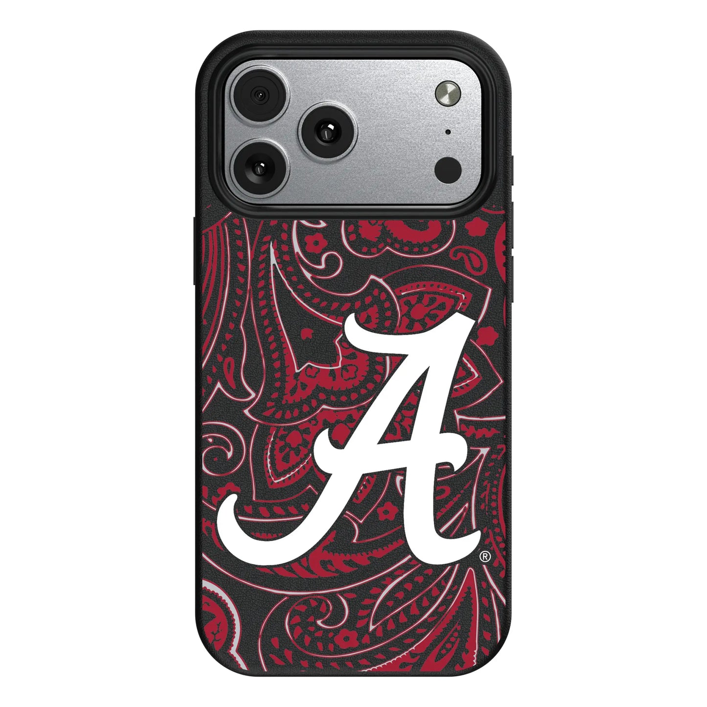 University of Alabama Crimson Tide Script A Paisley MagSafe Compatible Phone Case for Apple iPhone
