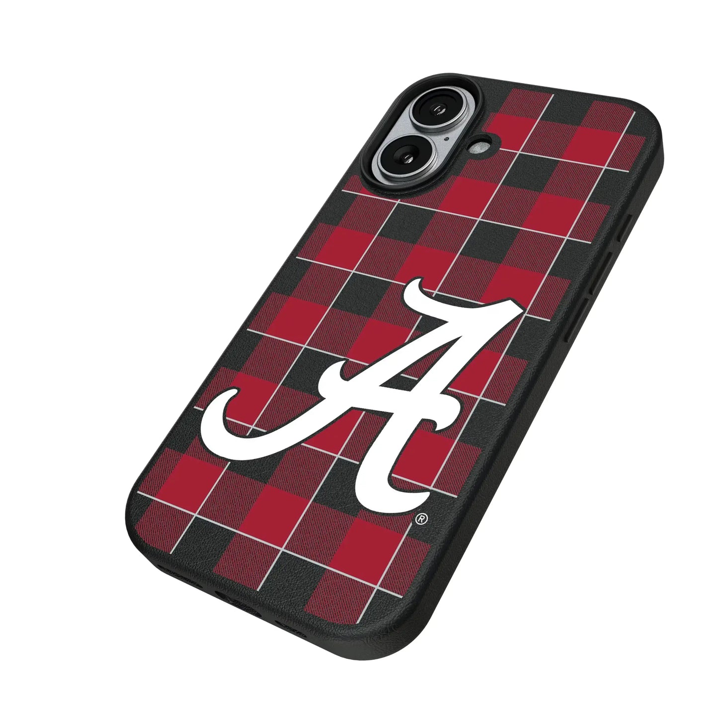 University of Alabama Crimson Tide Script A Plaid MagSafe Compatible Phone Case for Apple iPhone