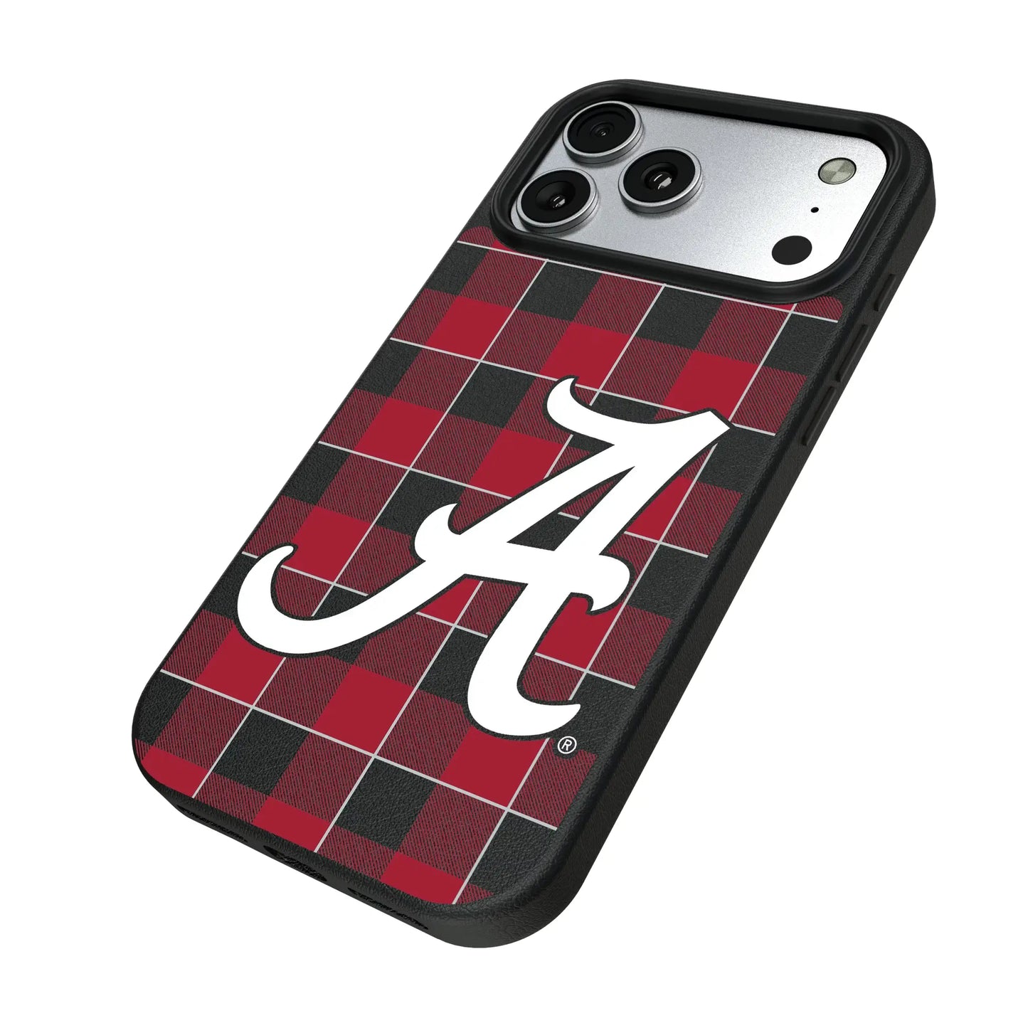 University of Alabama Crimson Tide Script A Plaid MagSafe Compatible Phone Case for Apple iPhone