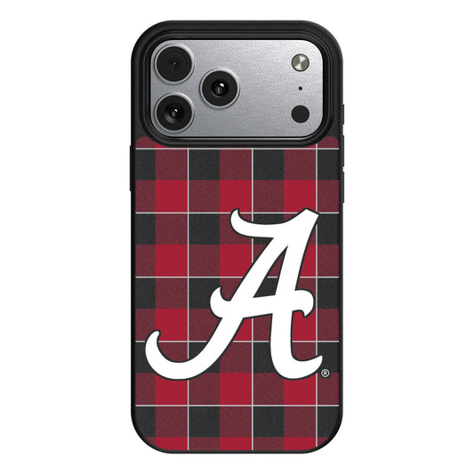 University of Alabama Crimson Tide Script A Plaid MagSafe Compatible Phone Case for Apple iPhone