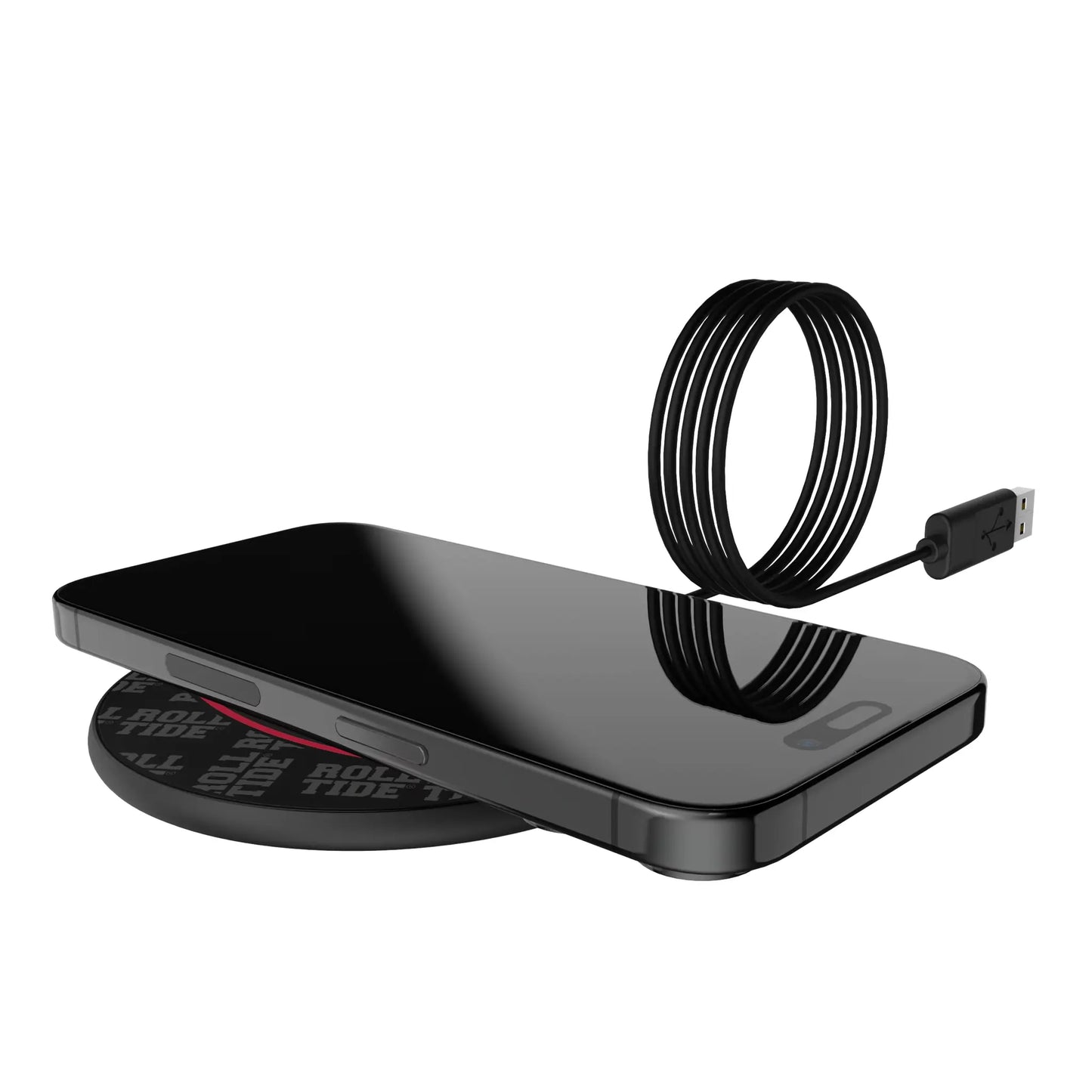 University of Alabama Crimson Tide Script A Quadtile 15-Watt Wireless Charger