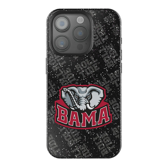University of Alabama Crimson Tide Script A Quadtile Black Bling Phone Case for Apple iPhone