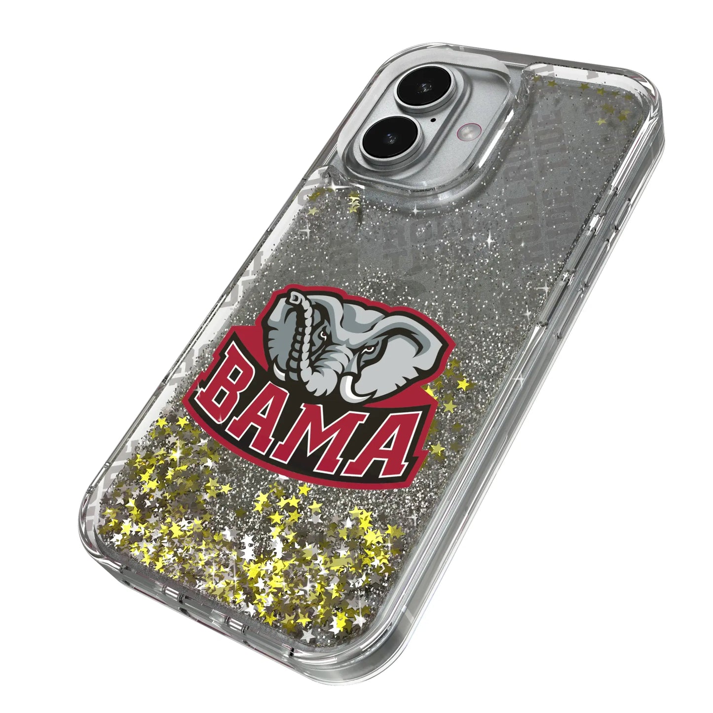 University of Alabama Crimson Tide Script A Quadtile Glitter Phone Case for Apple iPhone