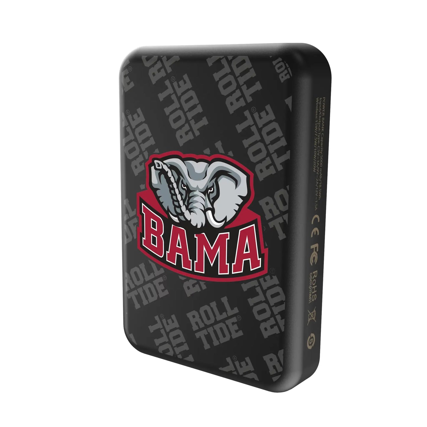 University of Alabama Crimson Tide Script A Quadtile Wireless Mag Power Bank