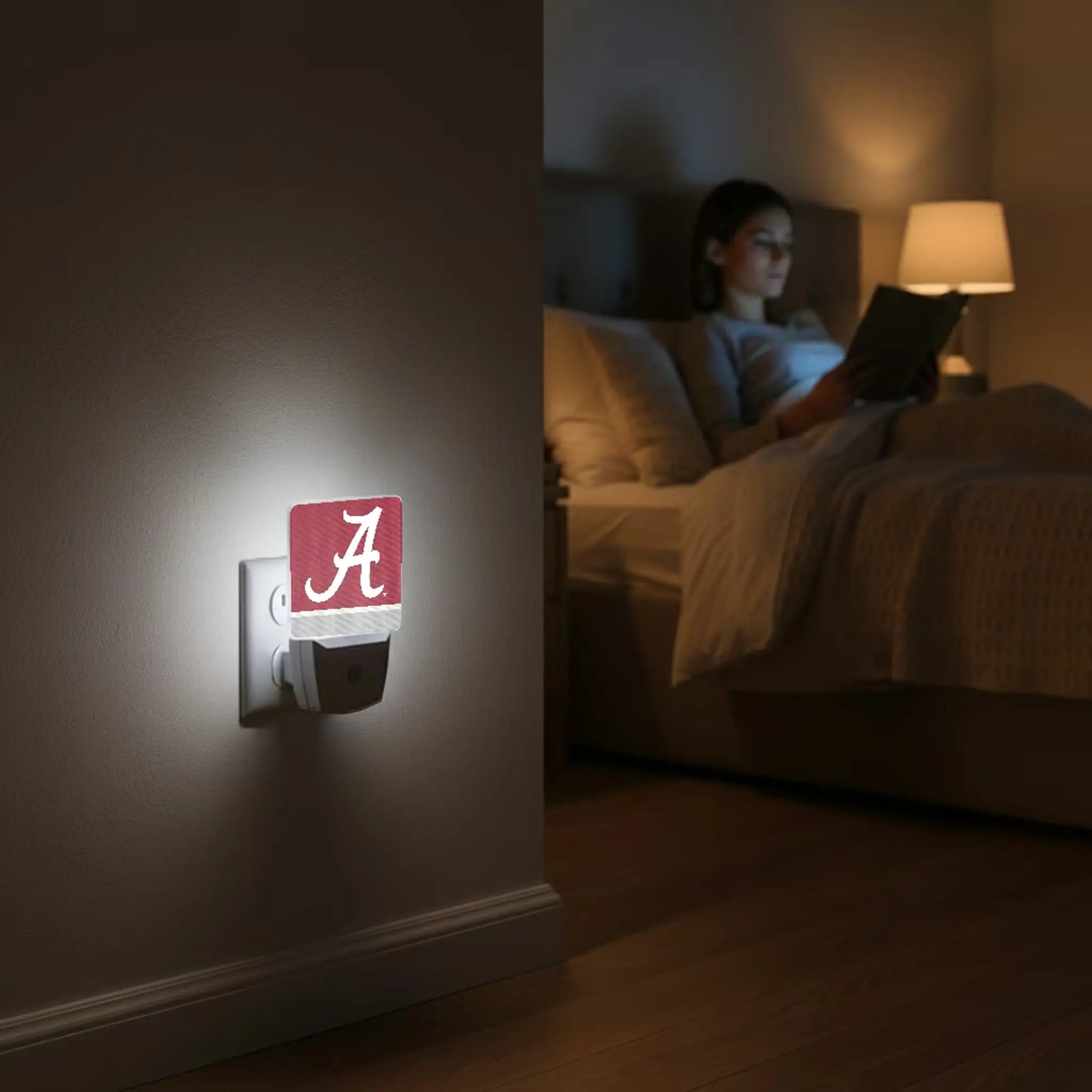 University of Alabama Crimson Tide Script A Stripe Night Light 2-Pack