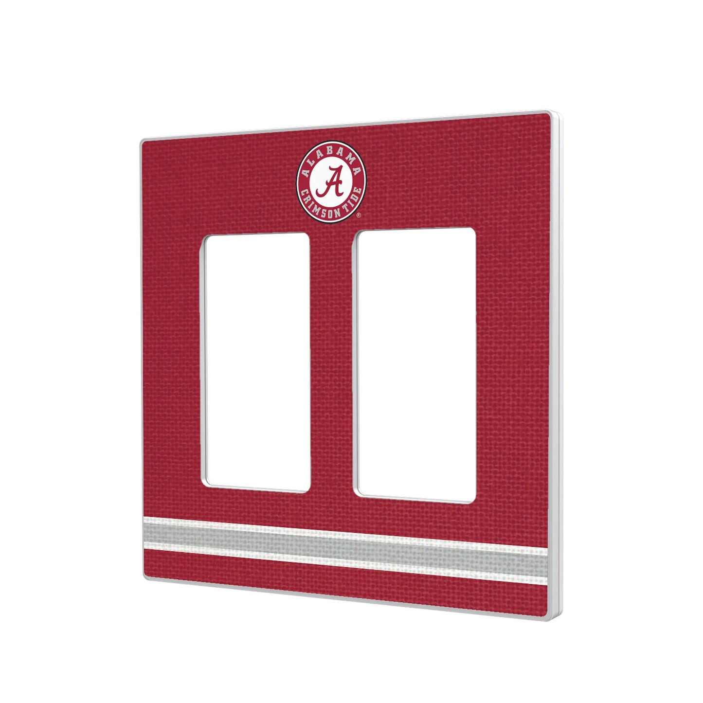 University of Alabama Crimson Tide Stripe Hidden-Screw Light Switch Plate