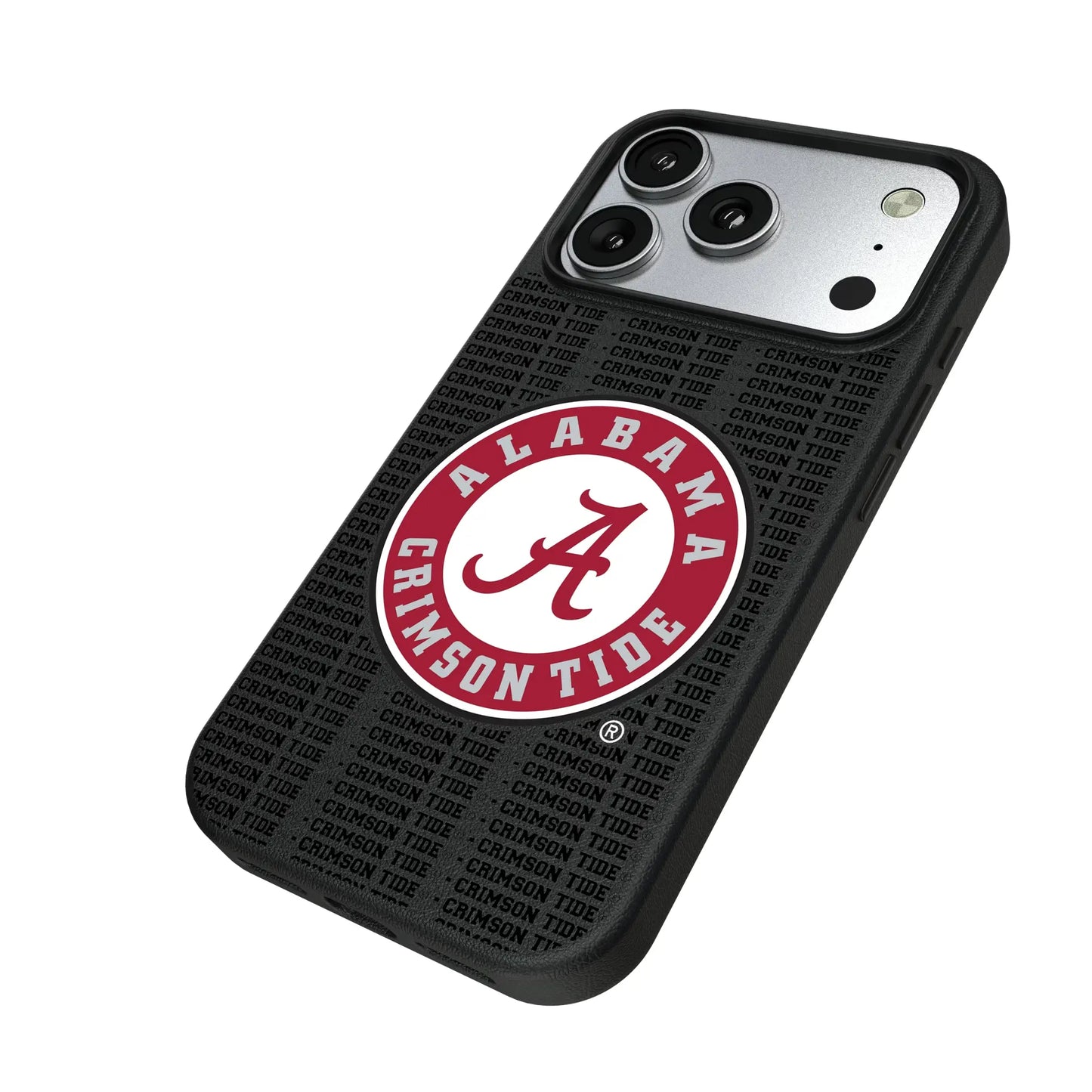 University of Alabama Crimson Tide Text Backdrop MagSafe Compatible Phone Case for Apple iPhone