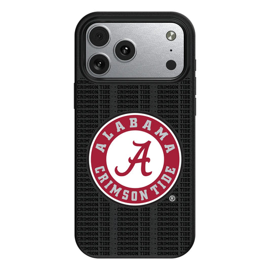 University of Alabama Crimson Tide Text Backdrop MagSafe Compatible Phone Case for Apple iPhone