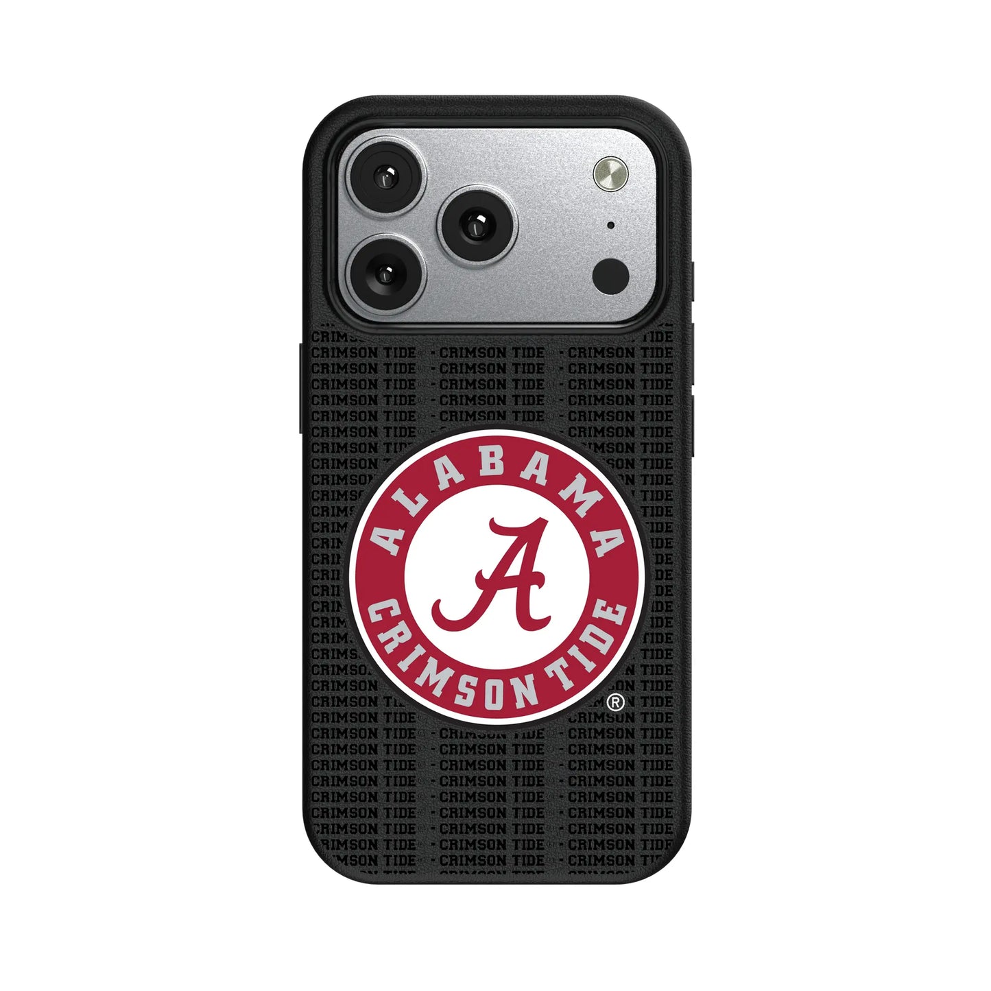 University of Alabama Crimson Tide Text Backdrop MagSafe Compatible Phone Case for Apple iPhone