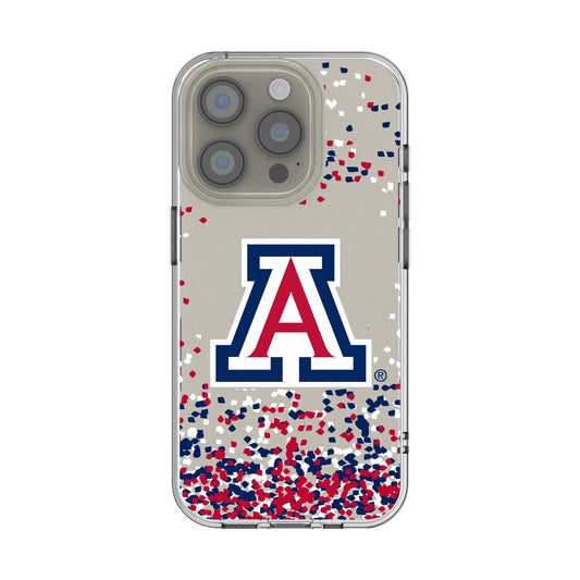 University of Arizona Wildcats Confetti Clear Phone Case for Apple iPhone