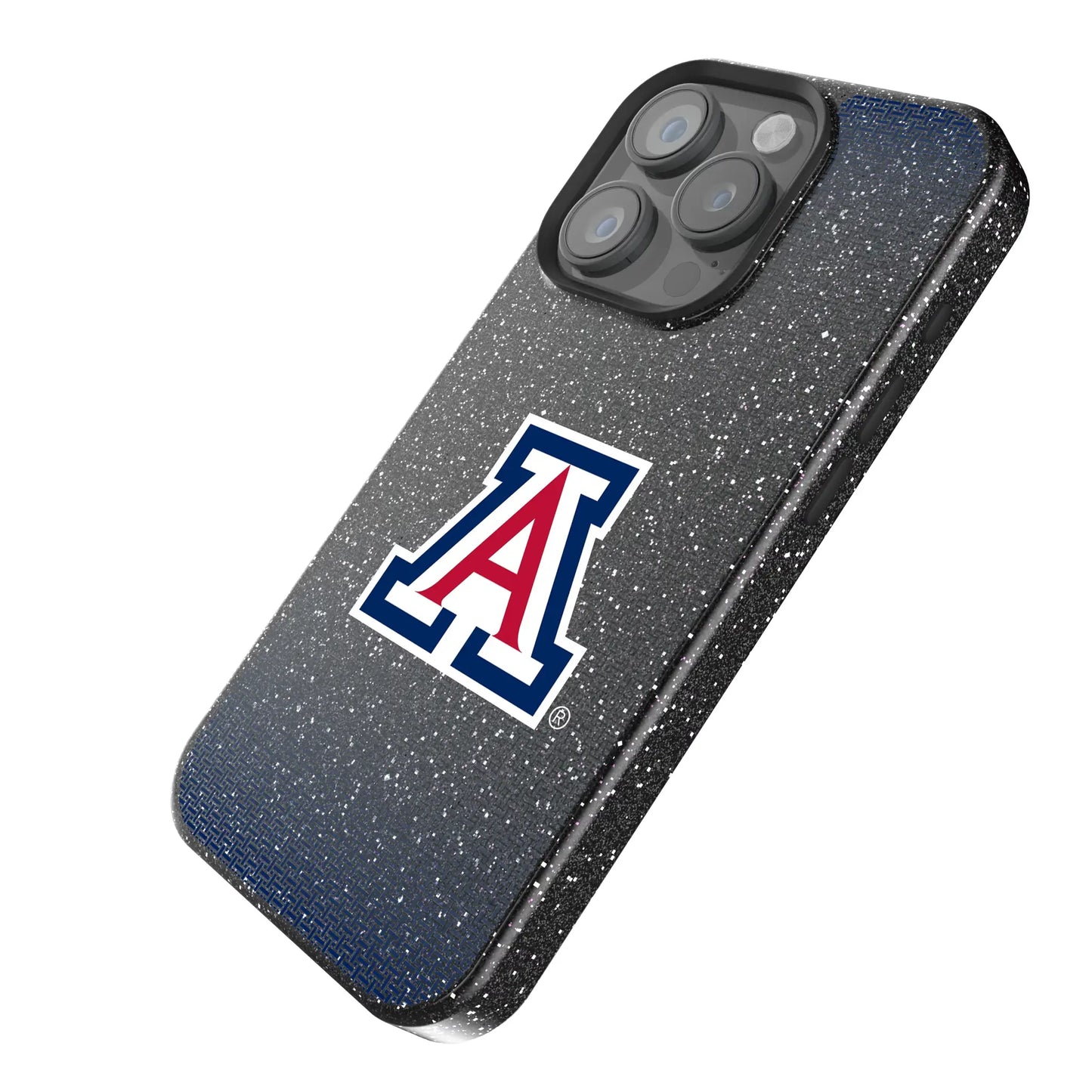 University of Arizona Wildcats Linen Black Bling Phone Case for Apple iPhone
