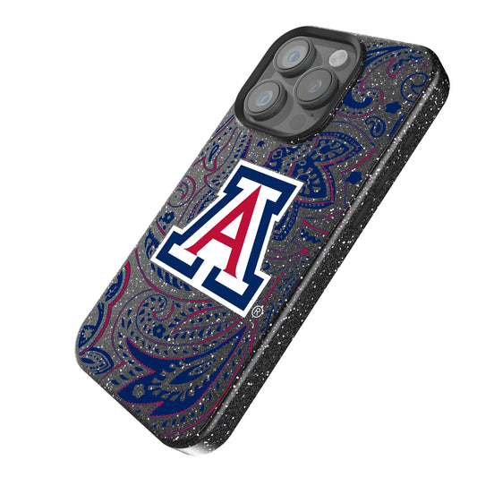 University of Arizona Wildcats Paisley Black Bling Phone Case for Apple iPhone