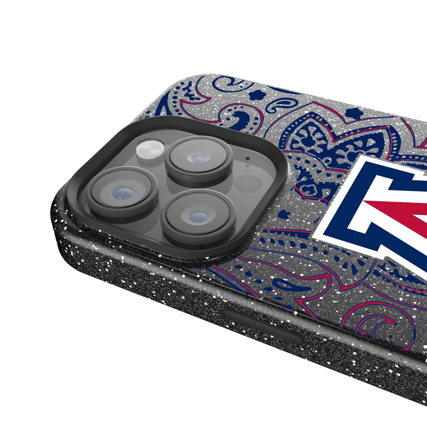 University of Arizona Wildcats Paisley Black Bling Phone Case for Apple iPhone