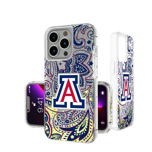 University of Arizona Wildcats Paisley Glitter Phone Case for Apple iPhone