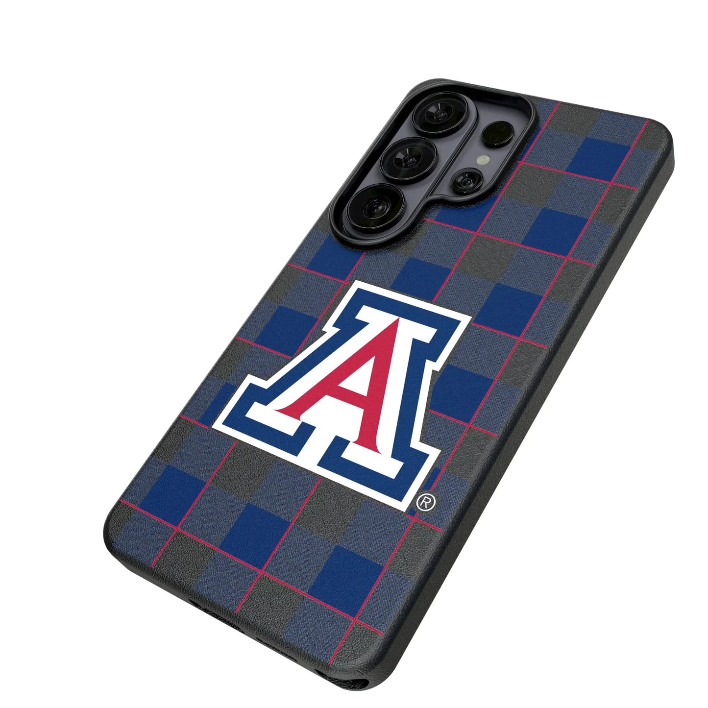 University of Arizona Wildcats Plaid MagSafe Compatible Phone Case for Samsung Galaxy