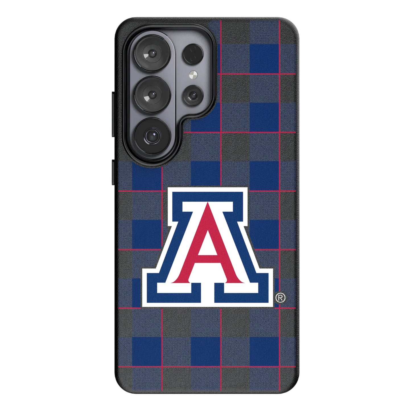 University of Arizona Wildcats Plaid MagSafe Compatible Phone Case for Samsung Galaxy