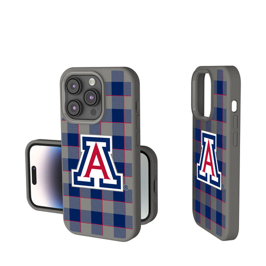 University of Arizona Wildcats Plaid Soft Touch Phone Case for Apple iPhone