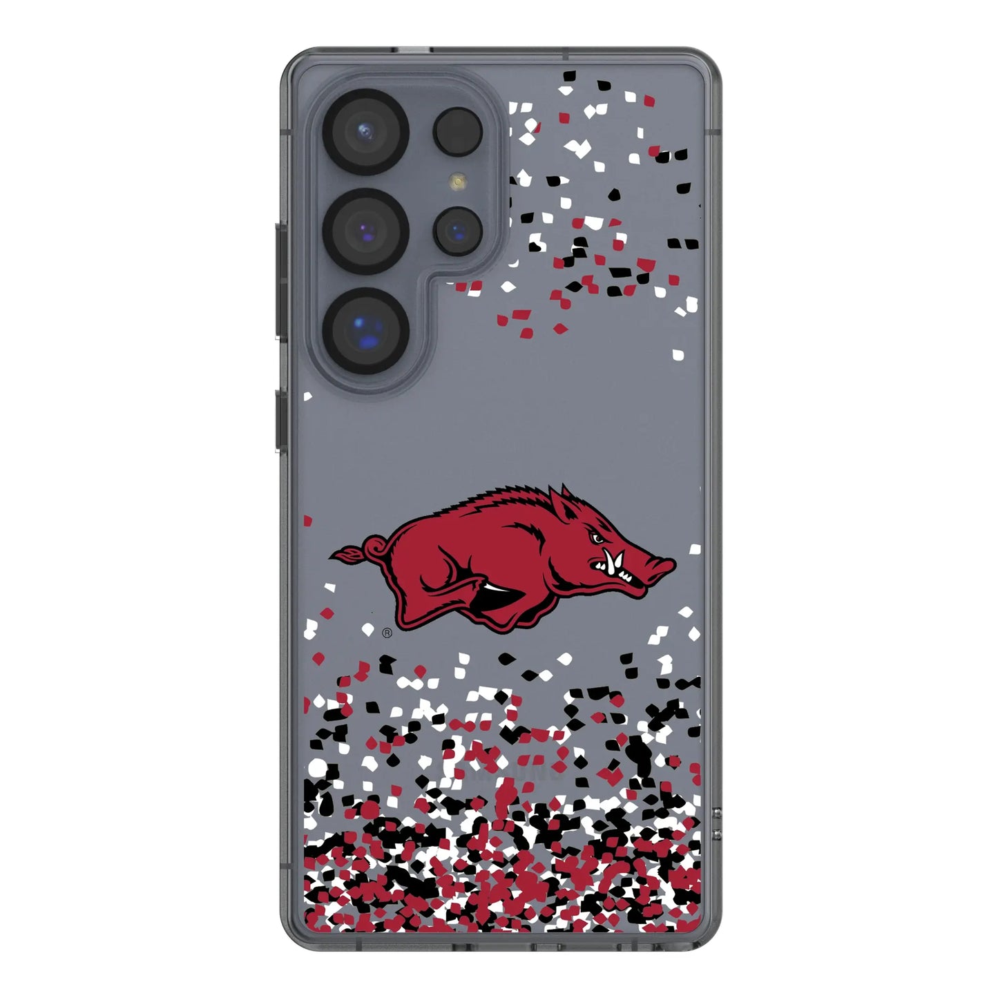 University of Arkansas Fayetteville Razorbacks Confetti Clear Phone Case for Samsung Galaxy