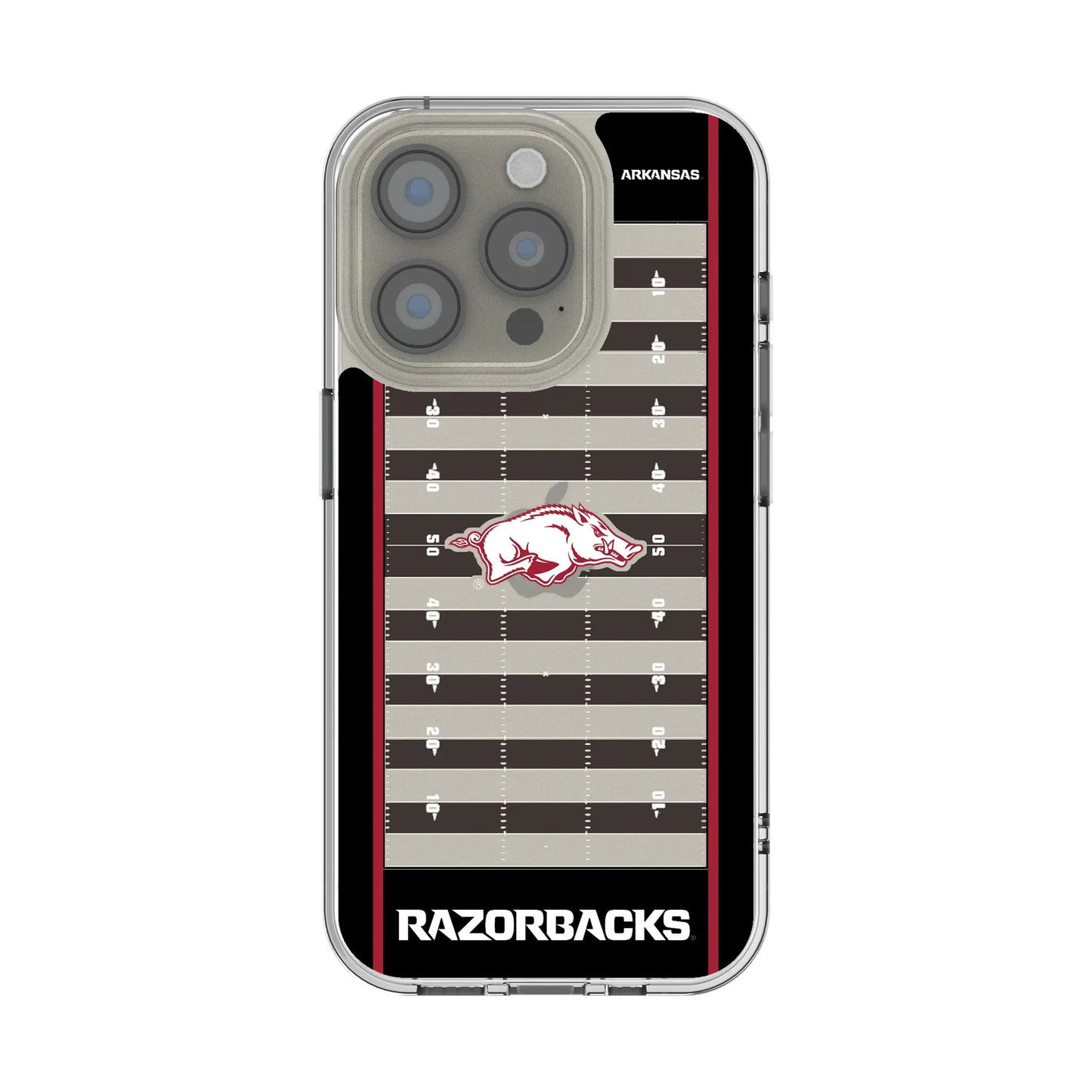 University of Arkansas Fayetteville Razorbacks Field Clear Phone Case for Apple iPhone