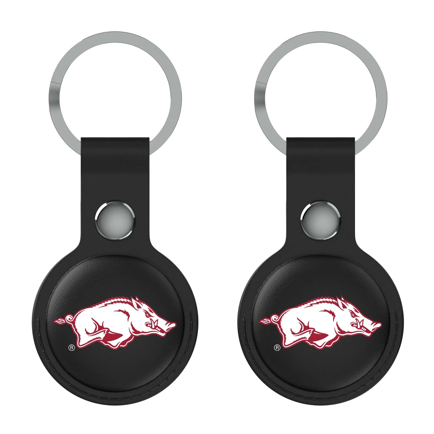 University of Arkansas Fayetteville Razorbacks Insignia Black Airtag Holder 2-Pack