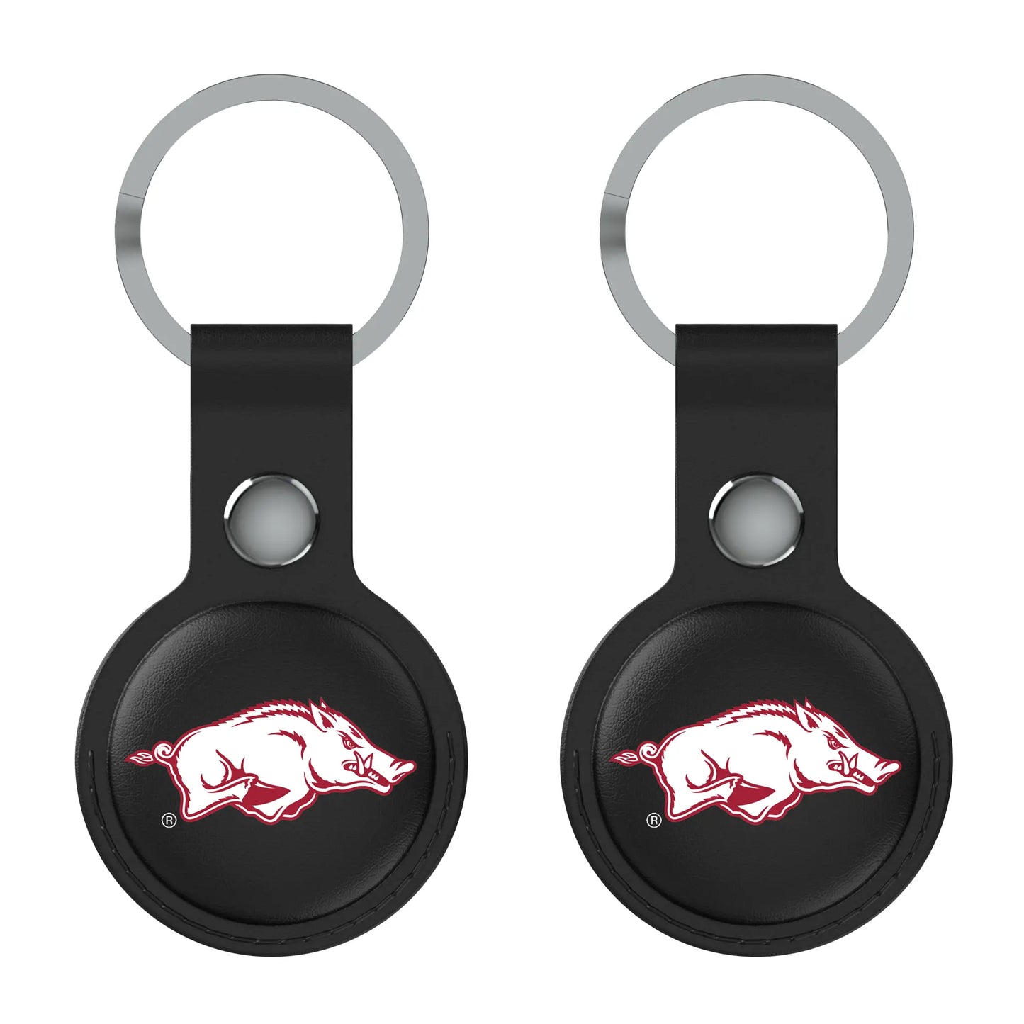 University of Arkansas Fayetteville Razorbacks Insignia Black Airtag Holder 2-Pack