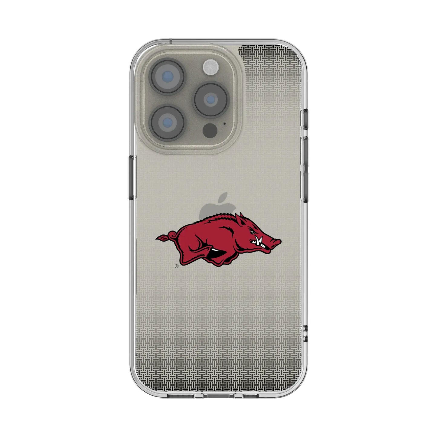 University of Arkansas Fayetteville Razorbacks Linen Clear Phone Case for Apple iPhone