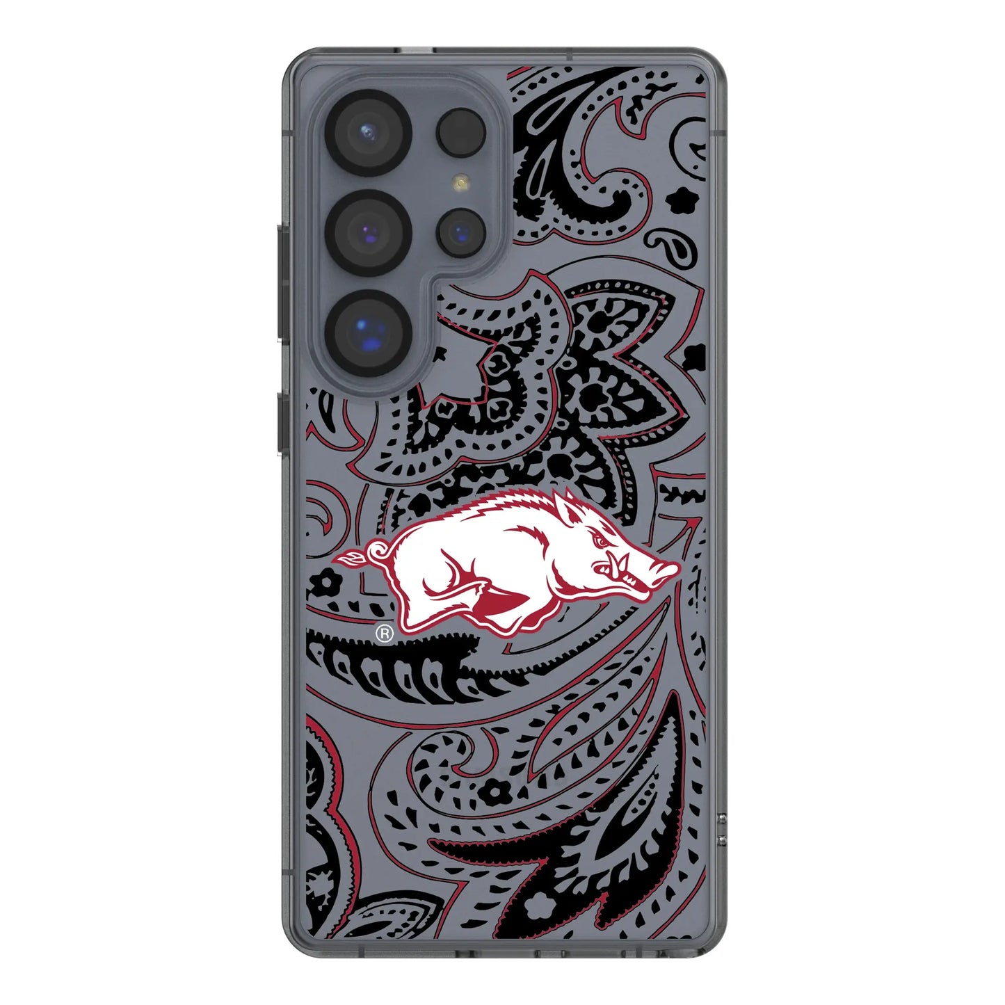 University of Arkansas Fayetteville Razorbacks Paisley Clear Phone Case for Samsung Galaxy