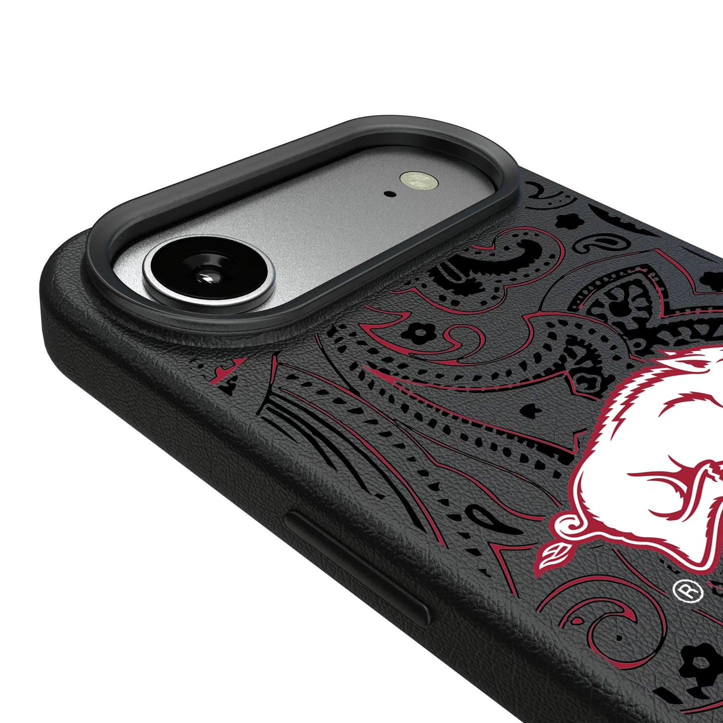 University of Arkansas Fayetteville Razorbacks Paisley MagSafe Compatible Phone Case for Apple iPhone