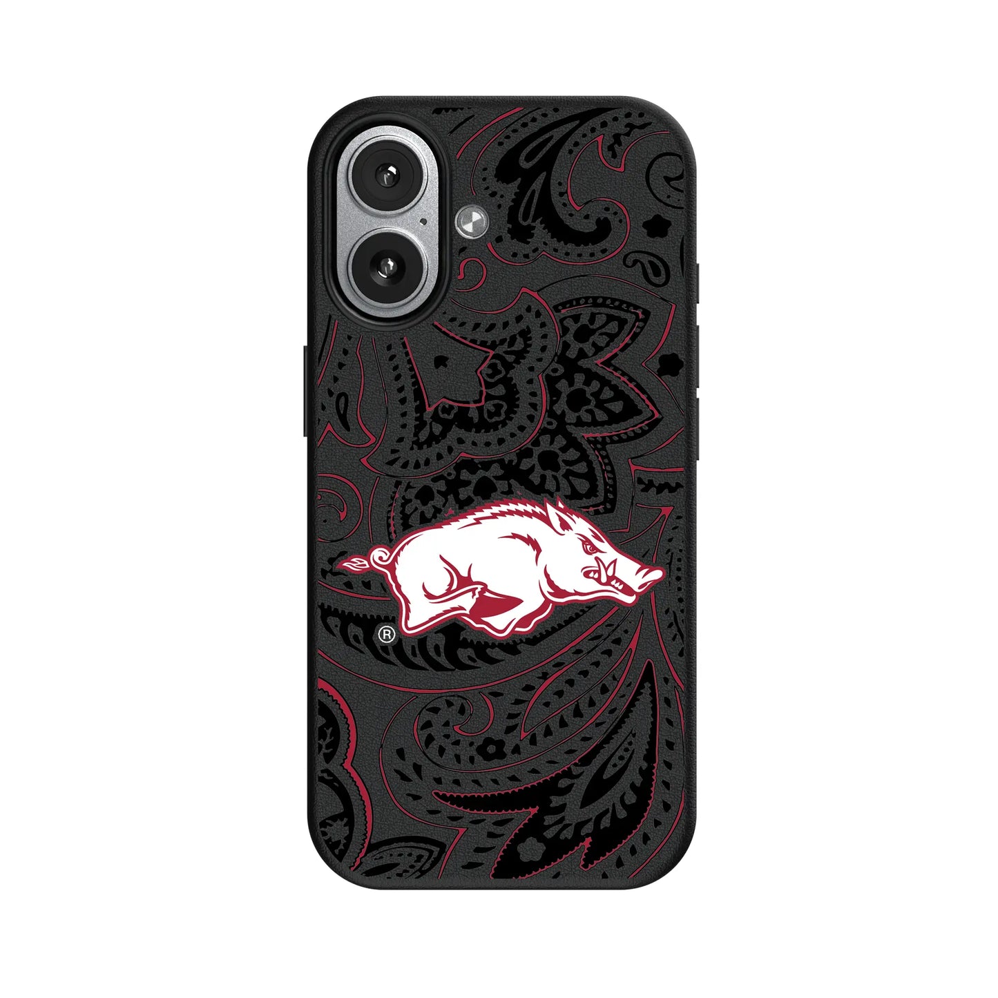 University of Arkansas Fayetteville Razorbacks Paisley MagSafe Compatible Phone Case for Apple iPhone