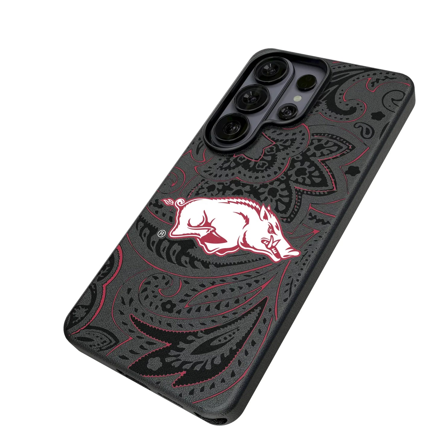 University of Arkansas Fayetteville Razorbacks Paisley MagSafe Compatible Phone Case for Samsung Galaxy