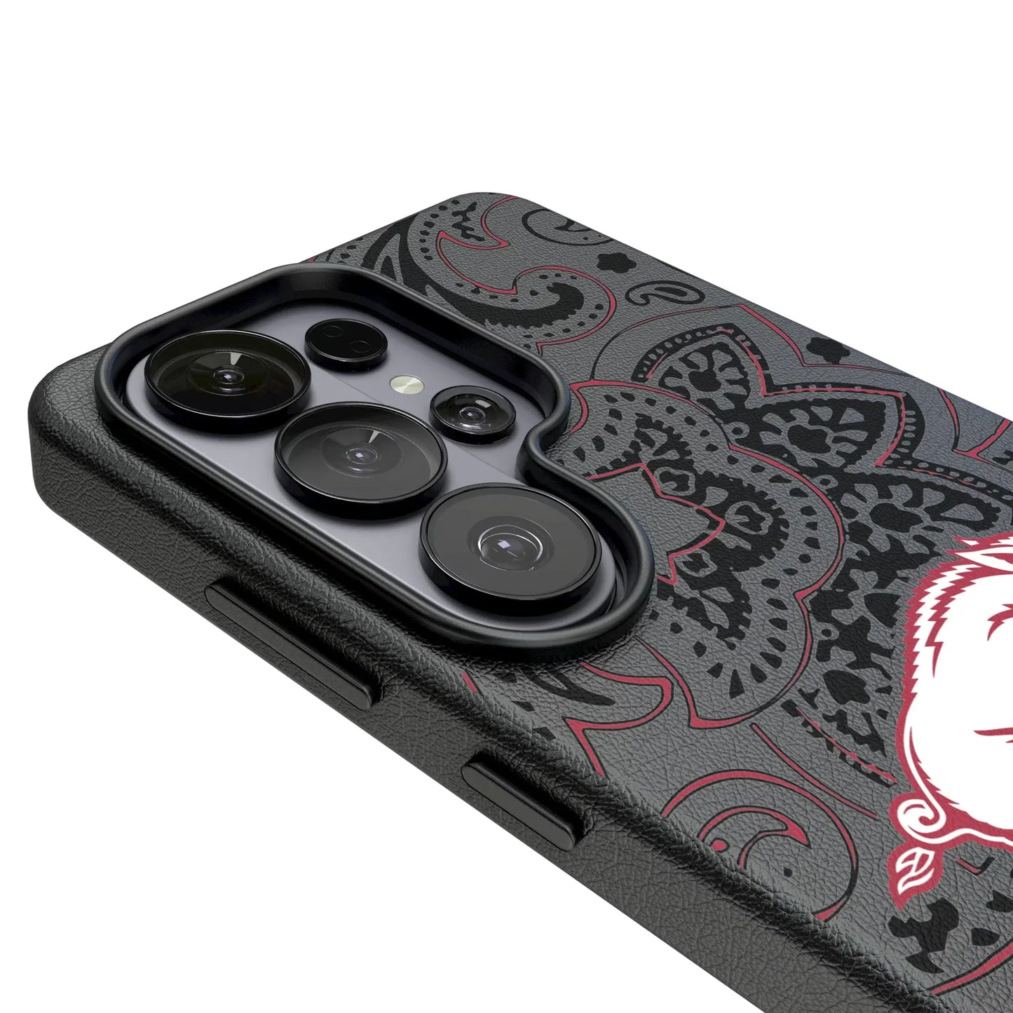 University of Arkansas Fayetteville Razorbacks Paisley MagSafe Compatible Phone Case for Samsung Galaxy