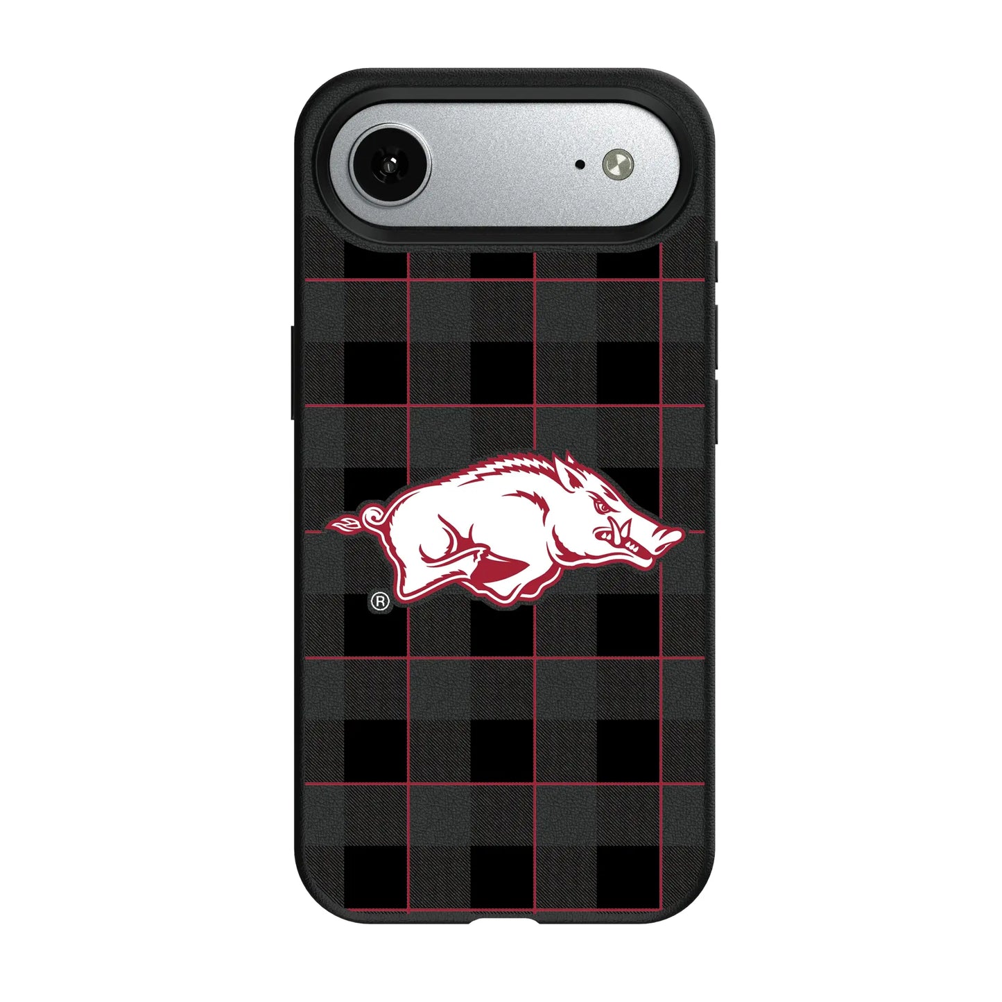 University of Arkansas Fayetteville Razorbacks Plaid MagSafe Compatible Phone Case for Apple iPhone